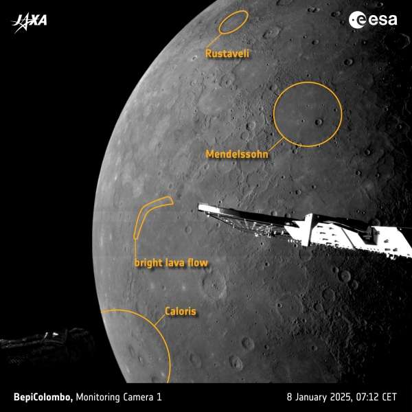 Зонд BepiColombo совершил финальный пролёт Меркурия и сделал поразительные снимки