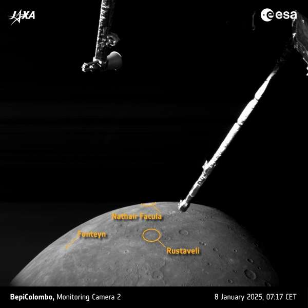 Зонд BepiColombo совершил финальный пролёт Меркурия и сделал поразительные снимки